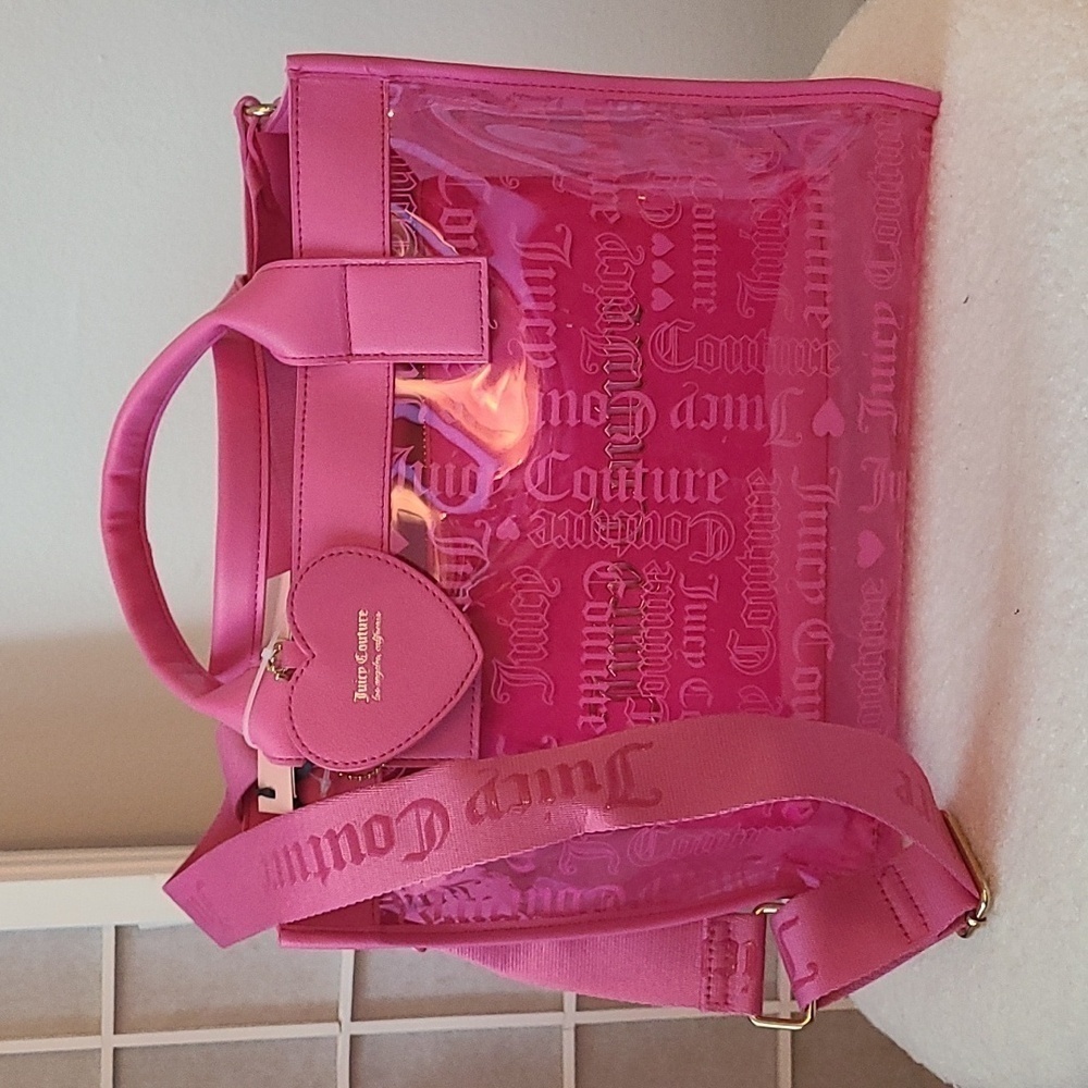 Juicy Couture Hot Pink Clear Tote Bag